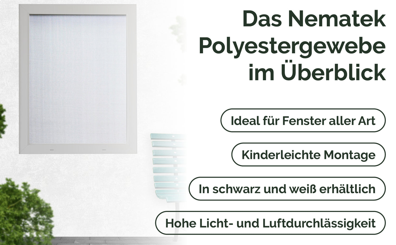 Fliegennetz Insektenschutz (Polyester)