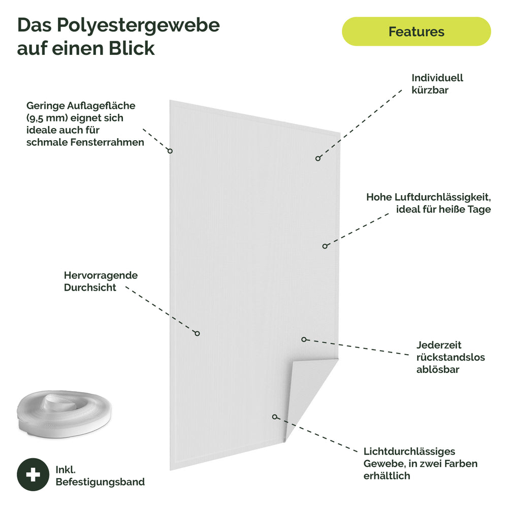 Fliegennetz Insektenschutz (Polyester)