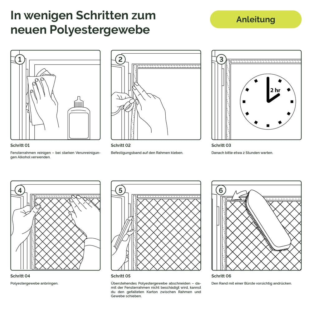 Fliegennetz Insektenschutz (Polyester)