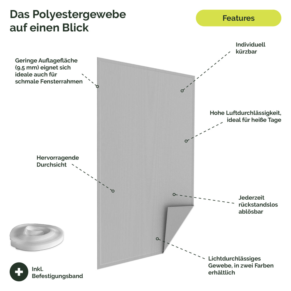 Fliegennetz Insektenschutz (Polyester)
